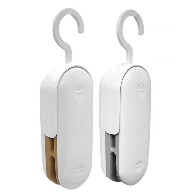 Mini Bag Sealer, Portable Vacuum Sealer Plastic Bag Sealer, Handheld Food Sealer Heat Seal for Chip Bag & Plastic Bags: white Style 2