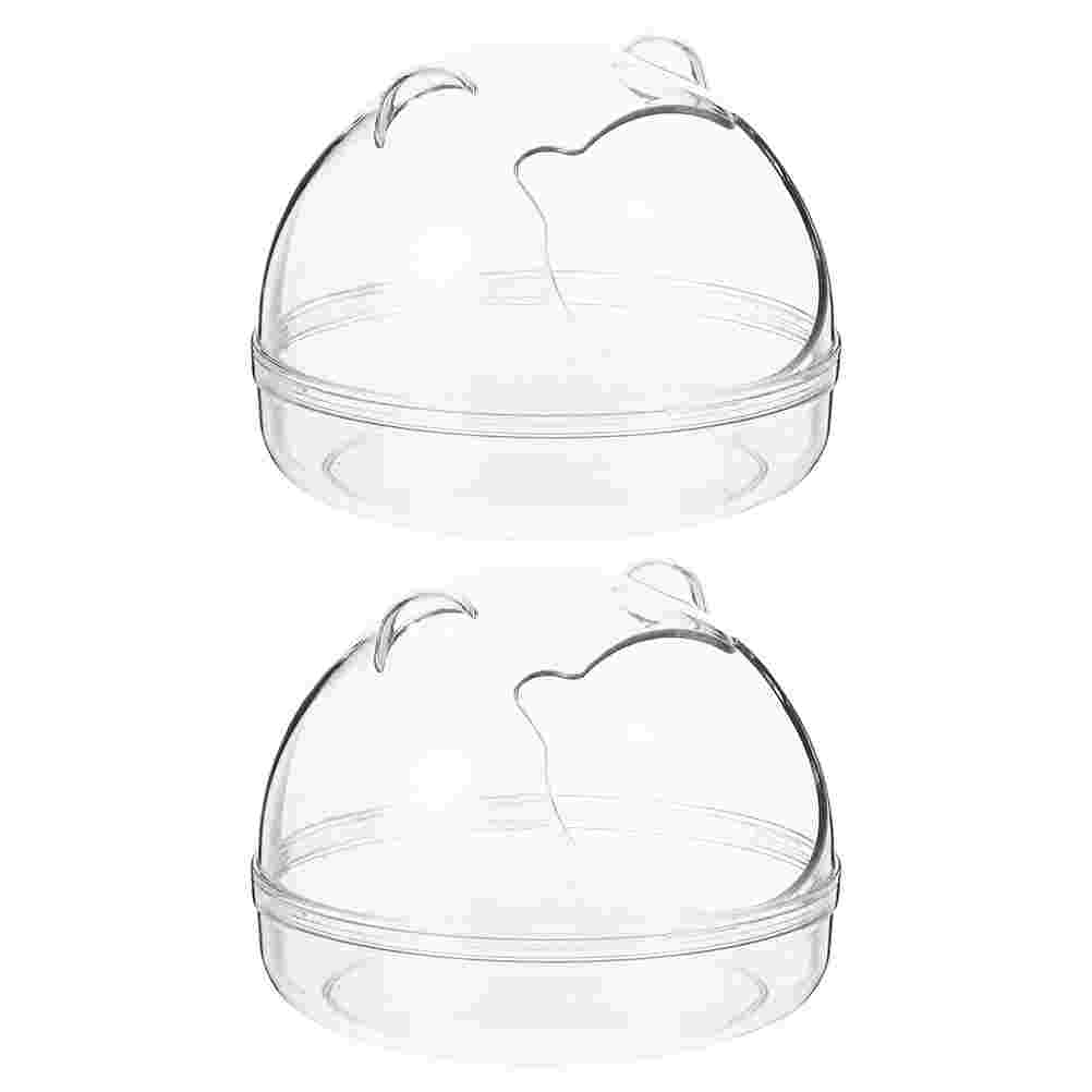 Toilettes en plastique pour Hamster, 2 pièces, toilettes pour animaux de compagnie, Cage, boîtes de bain, baignoires