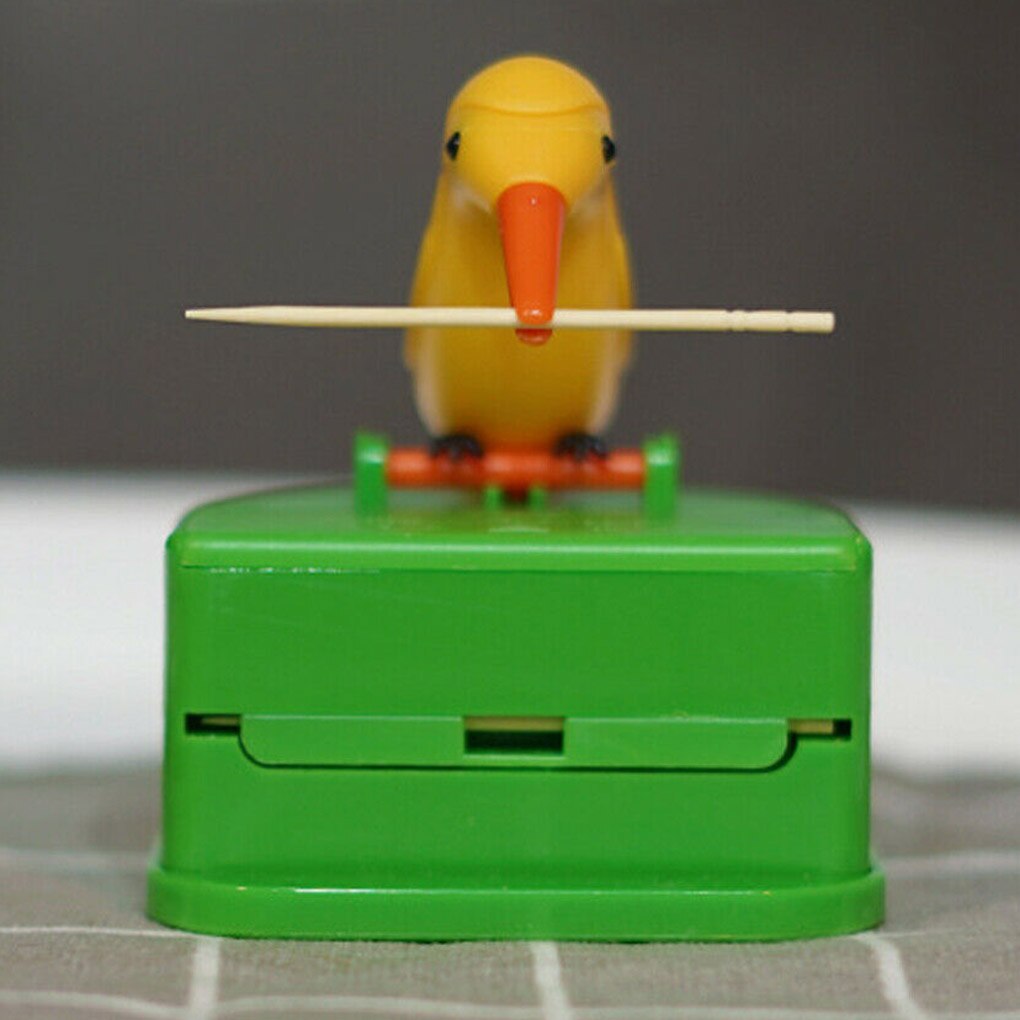 Toothpick Box Toothpick Storage Case Full-Automatic Dispenser Bird Shape ABS Holder Small Bird Bamboo Stick Box