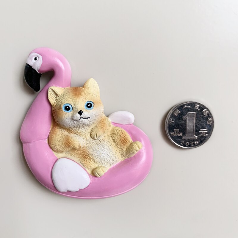 Novelty Cartoon Style refrigerator sticker fridge magnets CAT&afternoon tea souvenir collection Home Decoration: YD01