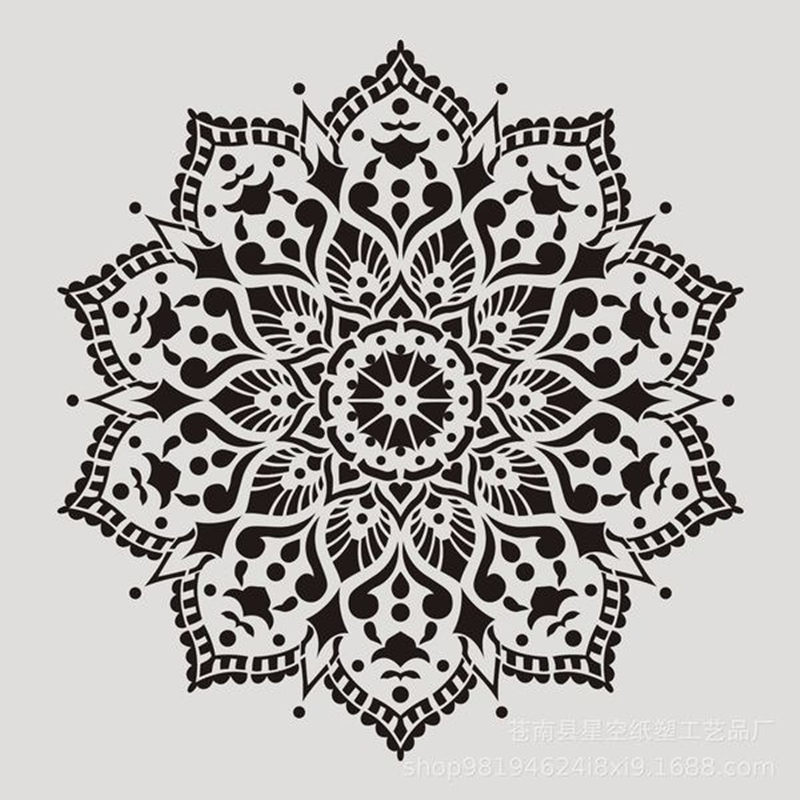 30*30cm Size DIY Craft Mandala Stencils for Painting on Wood,Fabric,Walls Art Scrapbooking Stamping Album Embossing Paper Cards: 30x30cm-M
