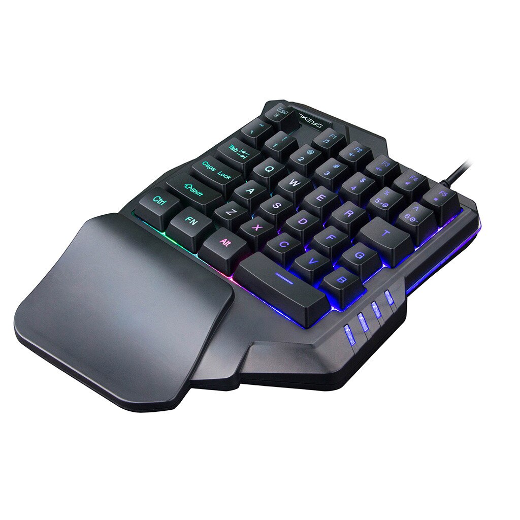 EPULA G30 przewodowa mysz do gier podświetlany diodami LED do gier KeyboardMixed kolor klawiatura na jedną ręką klawiszy na klawiaturze komputera