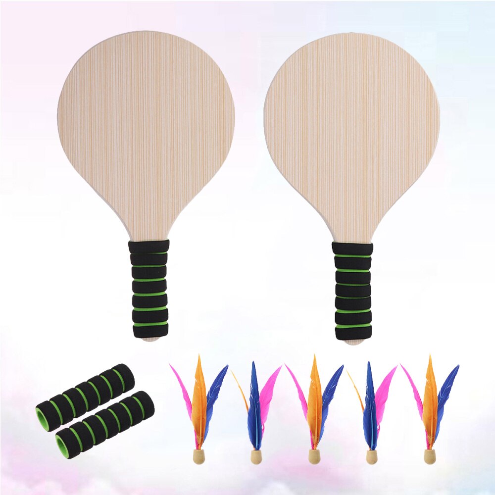 Strand Paddle Spiel Set Strand Paddle Badminton Schläger Indoor Und Outdoor Badminton Spiel Battledore Für Kinder Jugendliche (Ra