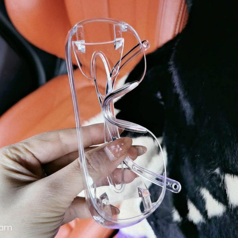 Clear Glasses Safety Goggles Protective Goggles Eye Fully Enclosed Lens Wide Vision Disposable Vent Anti-Fog Splash Goggles