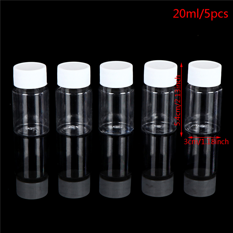 5Pcs Hervulbare Flessen 15Ml/20Ml/30Ml/50Ml/100Ml/150ml/200Ml Plastic Pet Clear Lege Seal Flessen Container