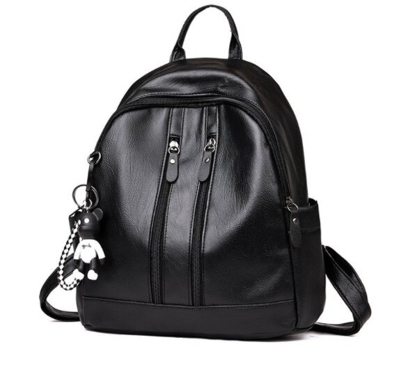 Lady Frauen PU Leder Rucksack Große Kapazität Reise Schulter Tasche Multi-verwenden Einstellbare Mädchen Damen Rucksack: Style 3 No pendant