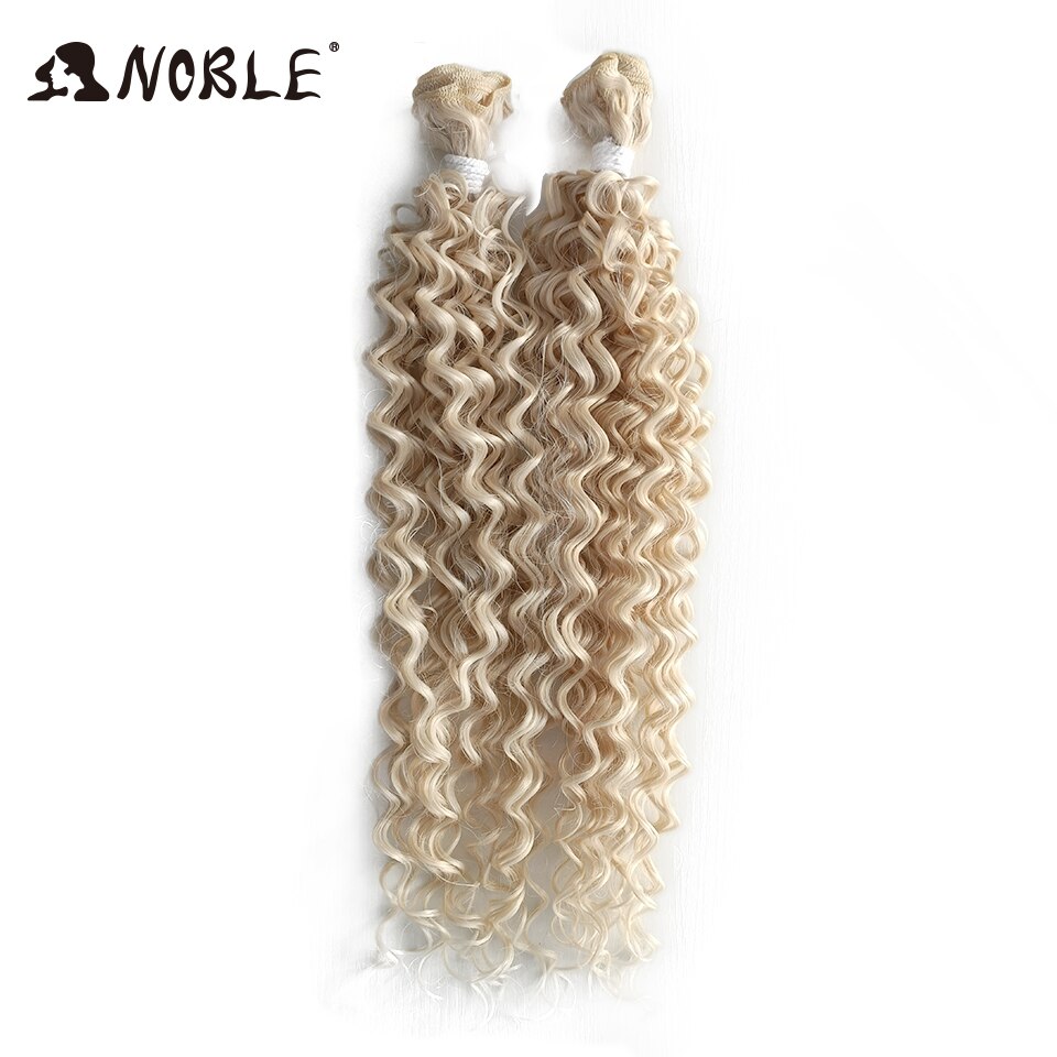 Noble Synthetisch Afro Kinky Krullend Haar Diepe Golf Haar Bundels Extensions Bruin Zachte Super Lang Haar Weave Haar Hittebestendige: 613