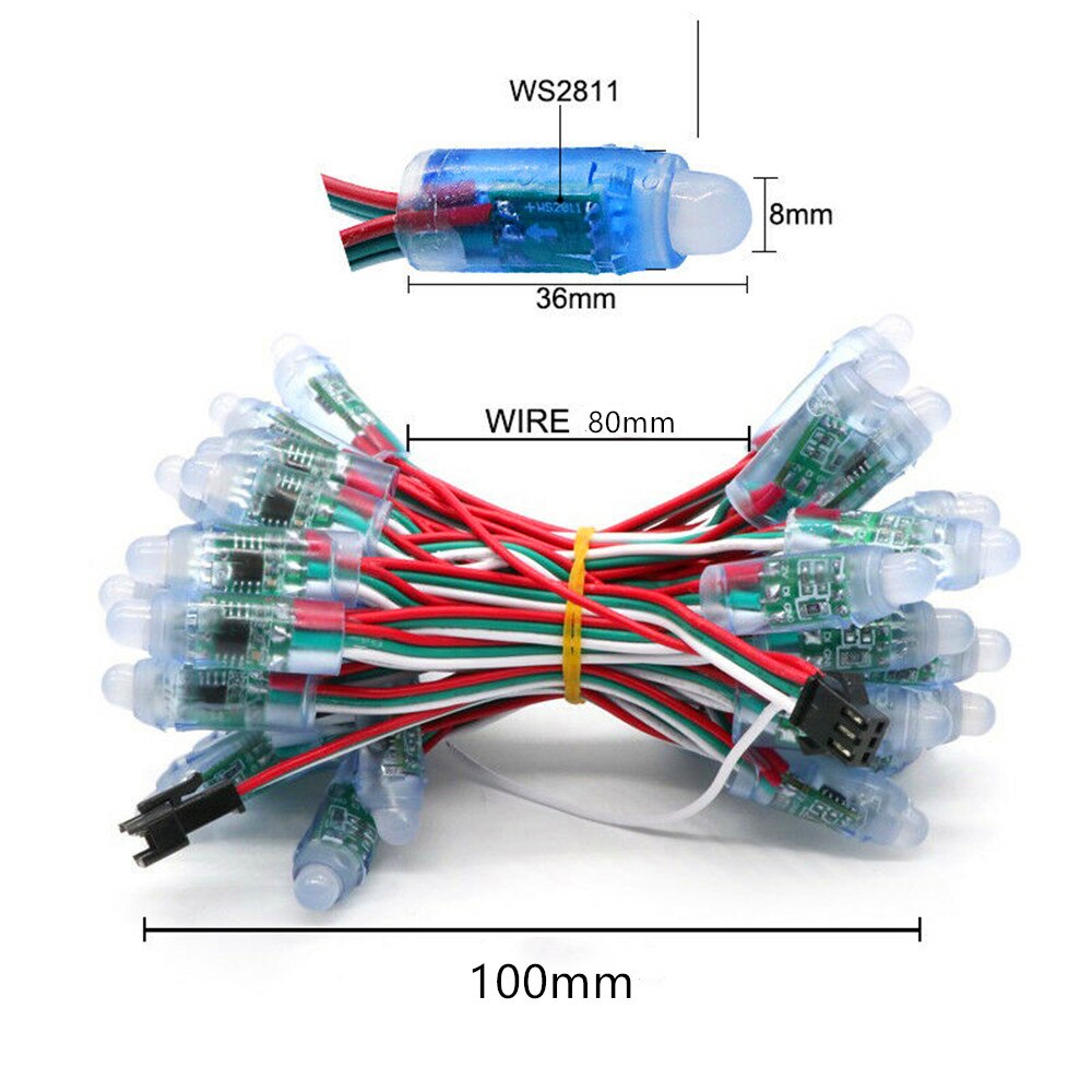 50pcs Addressable 12mm WS2811 Full Color LED pixel... – Vicedeal