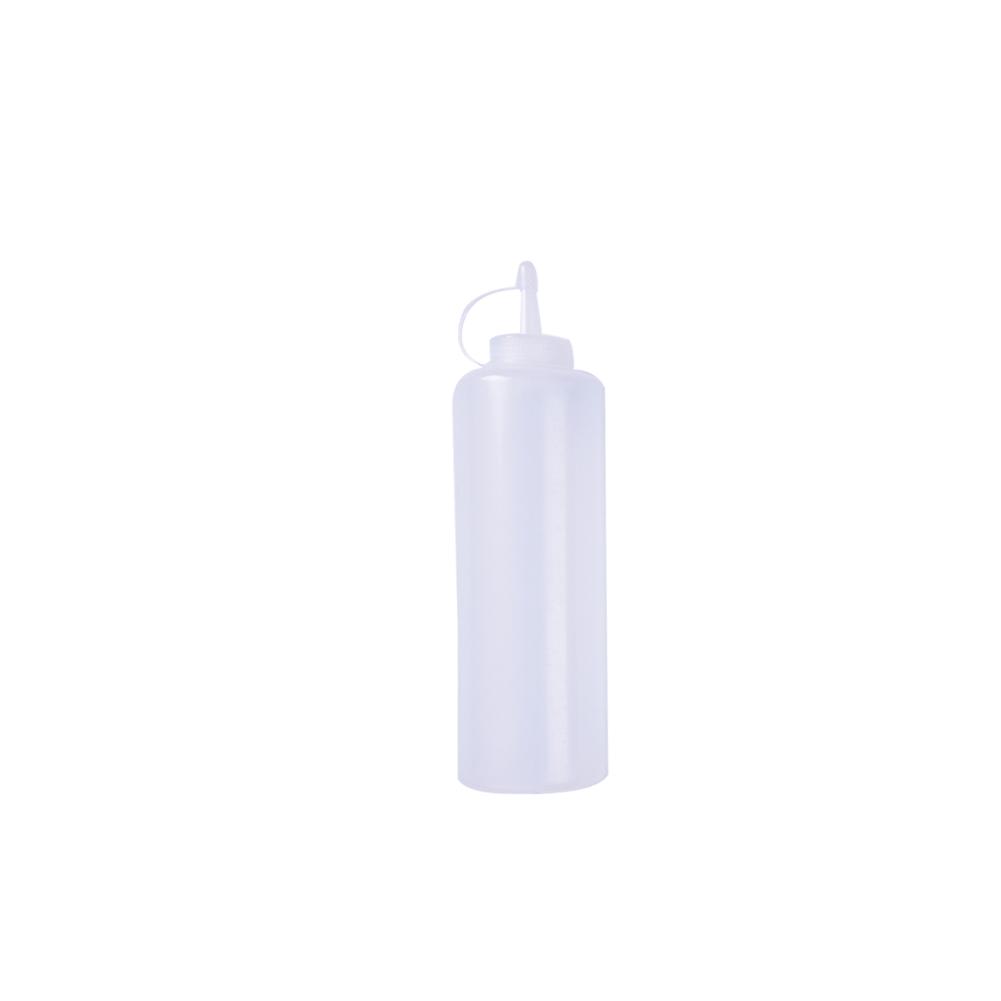 Plastpresse flaske bbq ketchup saus dispenser flasker olivenolje dispenseringsflaske majones klemkrukke med hette: 9 oz