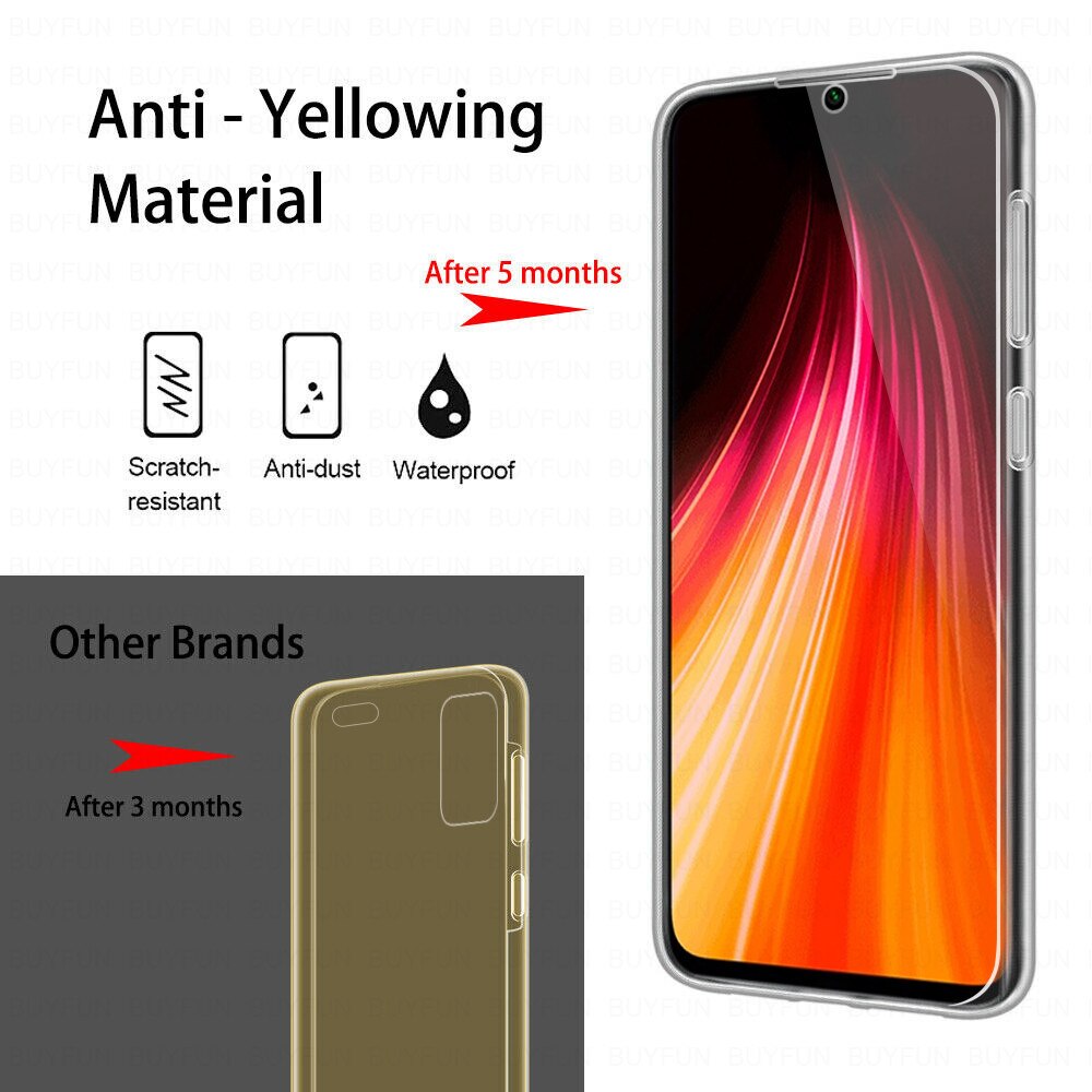 360 front back Cover Case for Xiaomi Redmi 7A 9A 10X 4G K20 K30 Note 9 Pro Max 9S 7 8 8T redmi9 a note9 Soft Transparent fundas