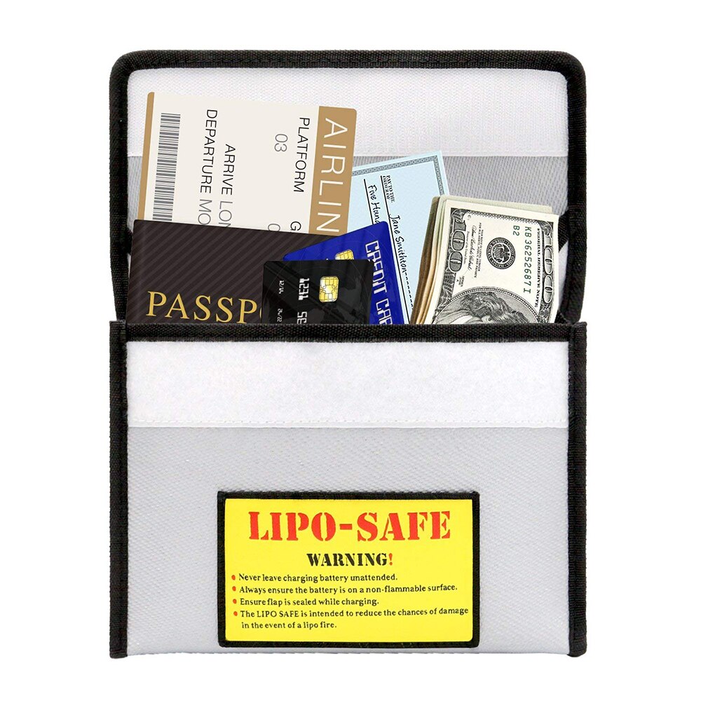 Fireproof Explosionproof Lipo Battery Safe Bag Handheld Heat Resistant Pouch Sack for Battery Charge & Storage 240 * 180 * 65mm