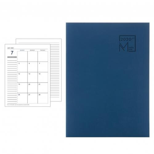 Annual Paper Calendar Daily Scheduler Desk Decor Planner Notebook: Dark Blue
