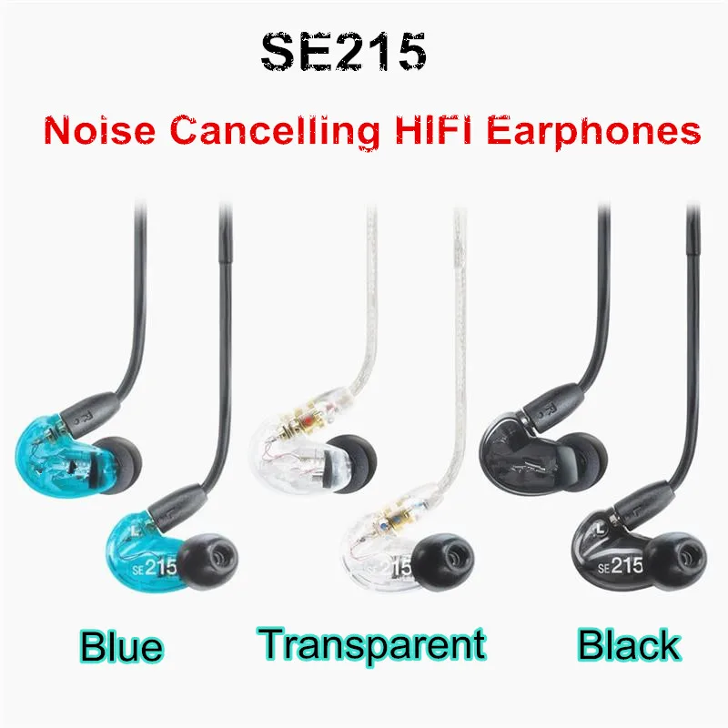 Fast ! SE215 Hi-fi stereo Noise Canceling 3.5MM SE 215 In ear Earphones With Separate Cable headset with Box VS SE535