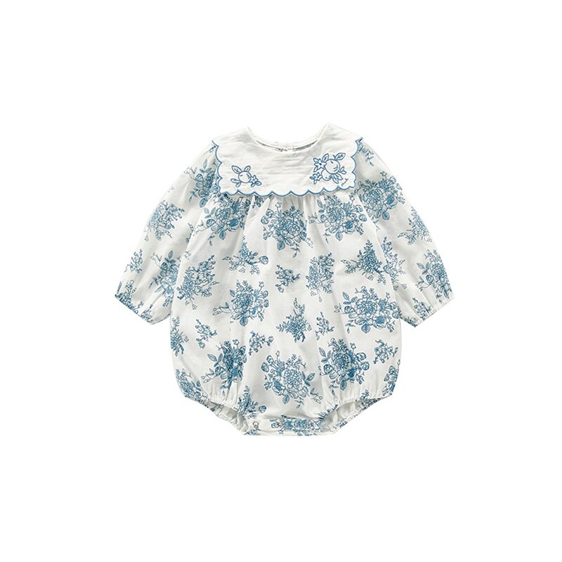 Milancel høst baby body kina print spedbarn jenter antrekk baby jenter bursdagsklær: 6-9m