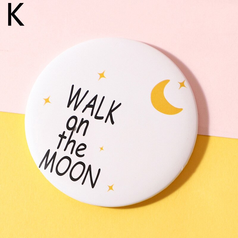 Portable Makeup Mirror Hand Mirror Mini Round Pocket Mirror Makeup Vanity Mirror Cosmetic Tool Travel Accessories: K