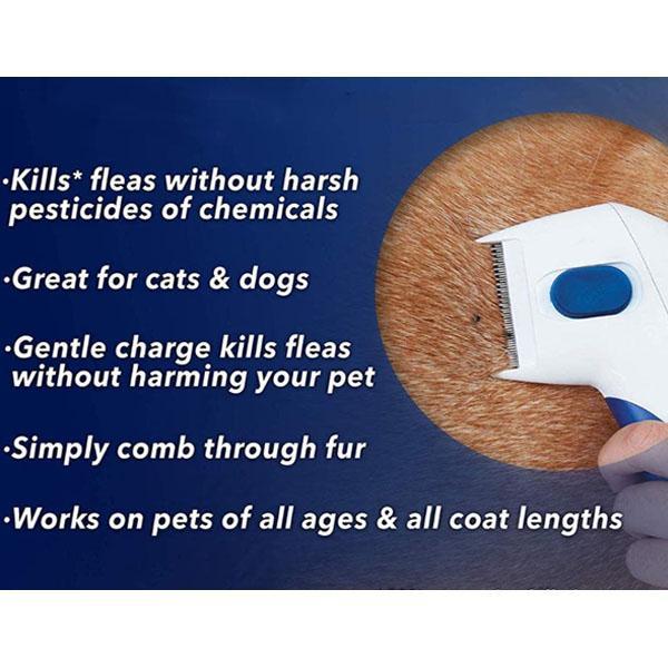 Pet Electronic Flea Comb Cleaner Comb Electric Dog Flea Cleaning Brush Anti Flea Dog Comb Electronic Lice Comb for Cats Dogs