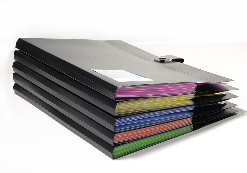 10 colors waterproof PP file folder A4 document bag pouch bill folder holder organizer cilp file document folders