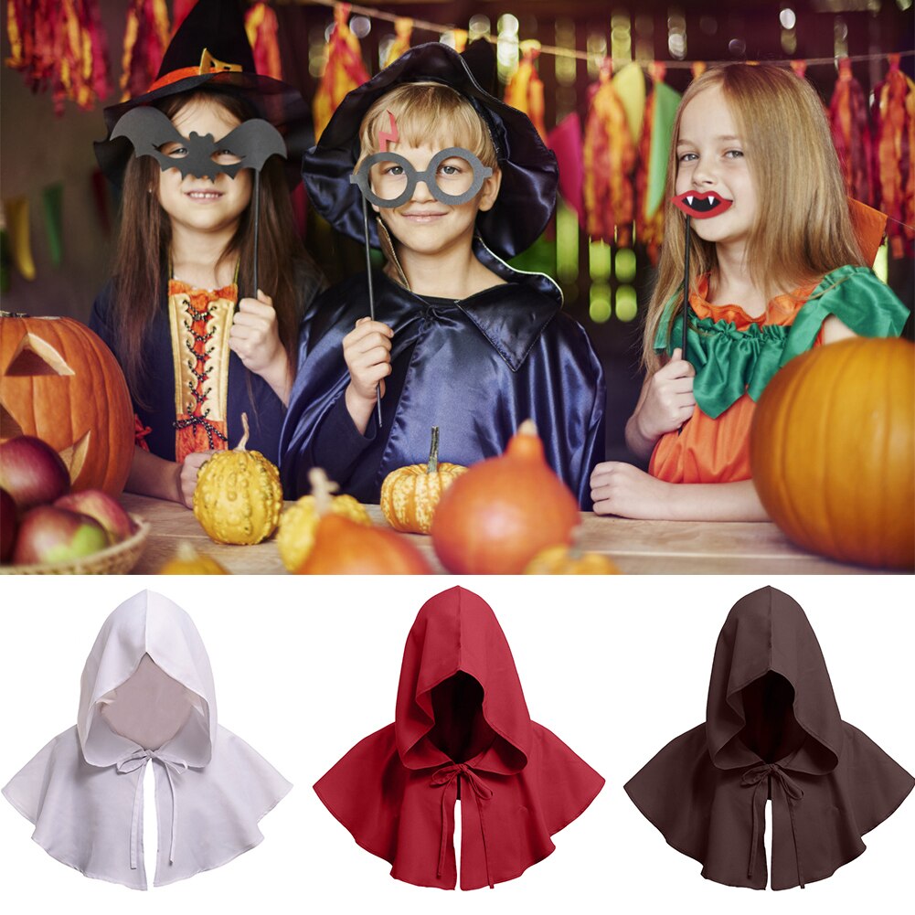 Midden Leeftijd Hoodie Touw Cape Middeleeuwse Heks Halloween Kostuum Cosplay Props Voor Unisex Kinderen Kostuum Accessoires