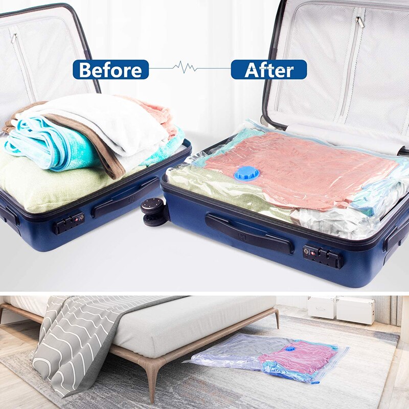 1/5pcs Vacuum Storage Bags,Clothes Organizer Seal Quilt Storage bag Clothing Storage Space Saving Travel Organizer