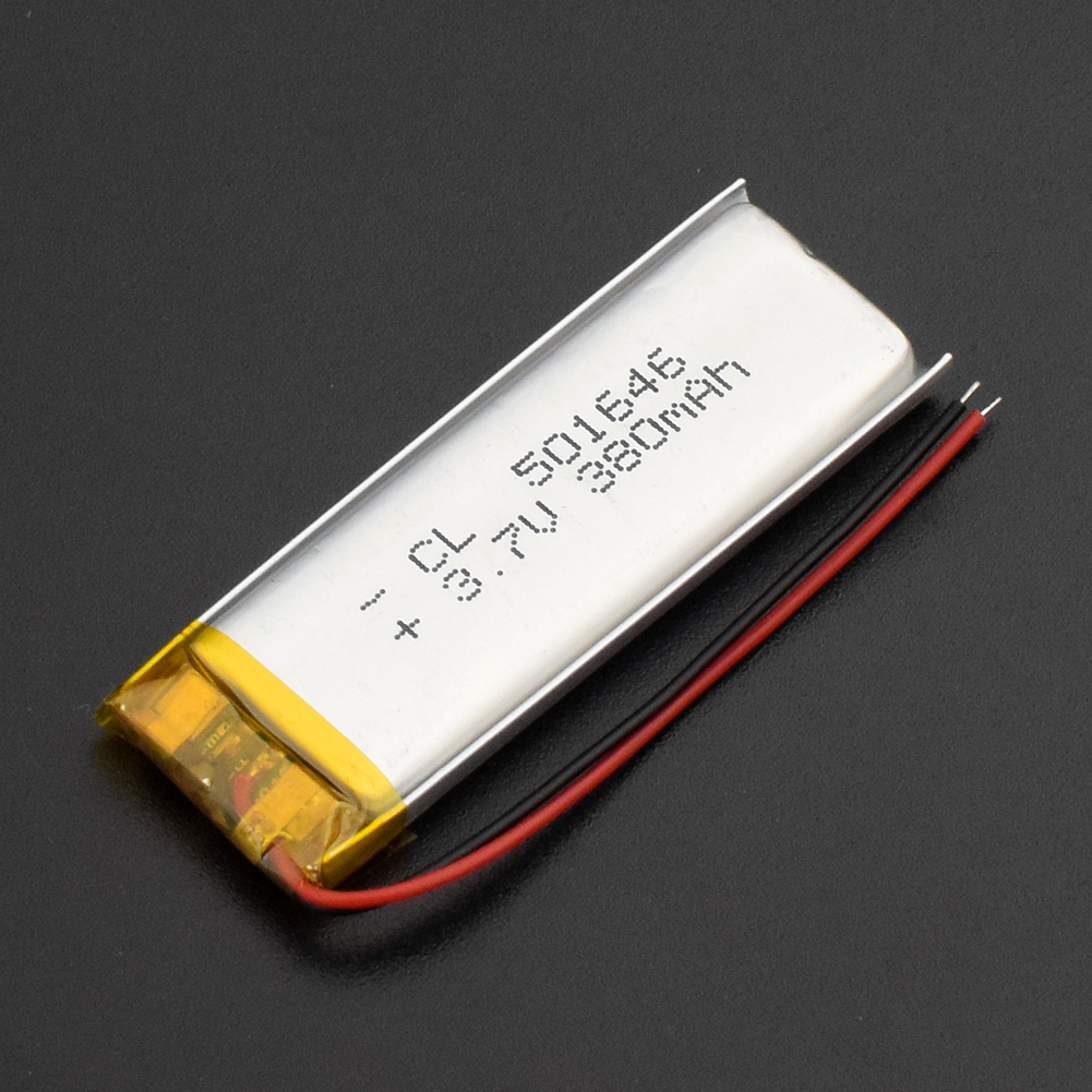 1/2/4 piezas 3,7 V 380mAh batería Lipo recargable 501646 batería de polímero de litio para Psp Gps Mp3 Cámara Pda Altavoz Bluetooth: 1 piece