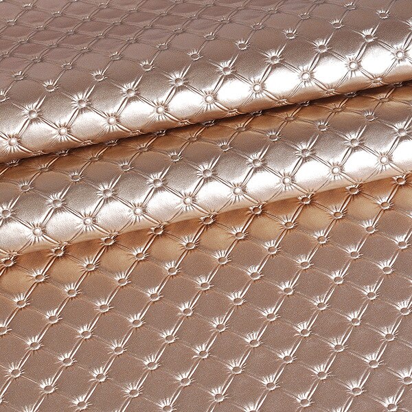 Meetee 50x137cm Faux PU tela de cuero suave 8mm de cuero Artificial grueso para coser sofá bolsa cama coche decoración de cuero Material: dk Champagne