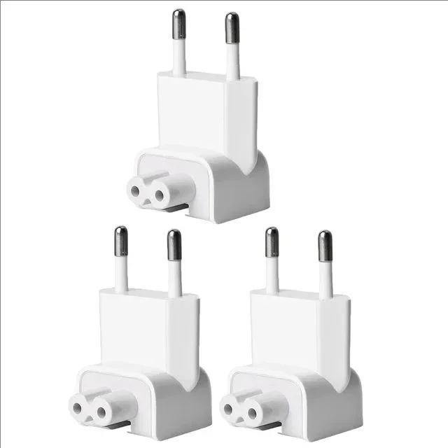 3-1PCS EU Plug Adapter 6A Fast Charging Travel Wall EU AC Chargers for Laptop Apple Macbook Air Pro Duck Head Outlet Converters: Red
