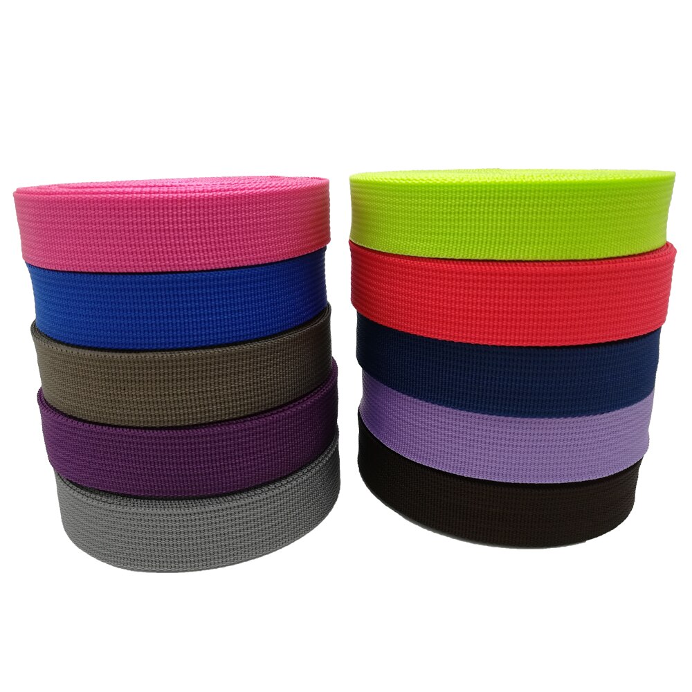 25mm Webbing 10meter long 1&quot; polypropylene for Bag Sewing Belt Webbing Strap dog collar line Strapworks