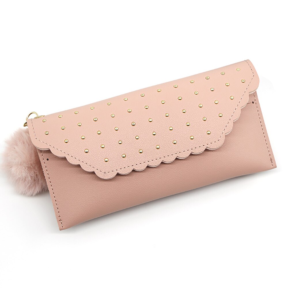 Bolso de mano de PU para mujer, cartera larga informal, monedero de grano Litchi, bolsa con cierre para muñeca, bolsillo para teléfono, tarjetero de crédito