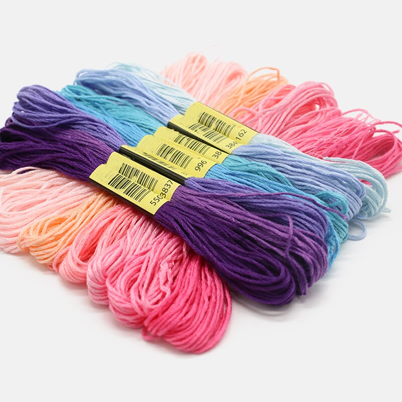 24/36/50pcs Multicolor Embroidery Thread Cross Stitch Floss Threads Cotton Sewing Skeins Skein Kit DIY Sewing Tool cross stitch