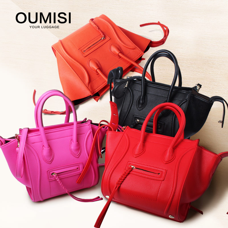 Bolso trapecio de alas de estilo a la , bolso de mujer de gran capacidad, bolso sonriente de superior