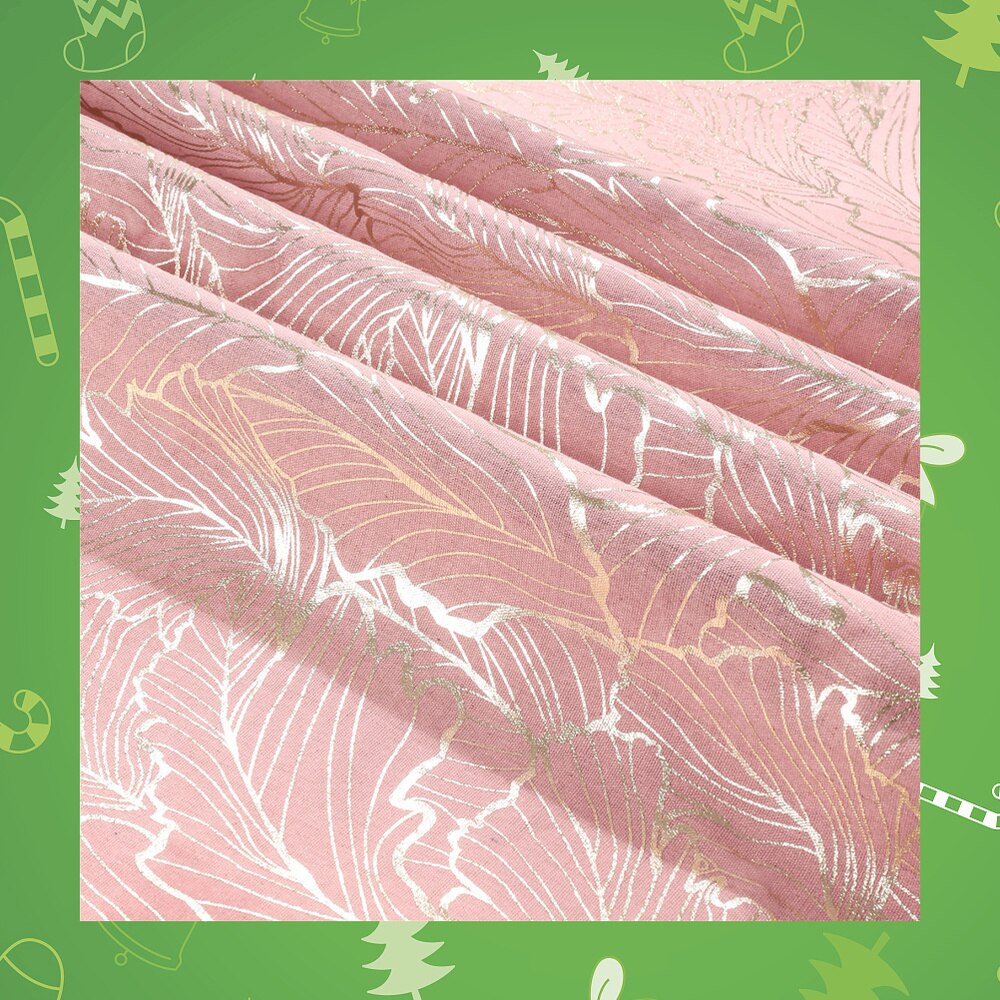 Banana Leaf Pattern Tablecloth Cotton Linen Table Cloth Table Cloth Home Kitchen Table Cloth (Green): Pink