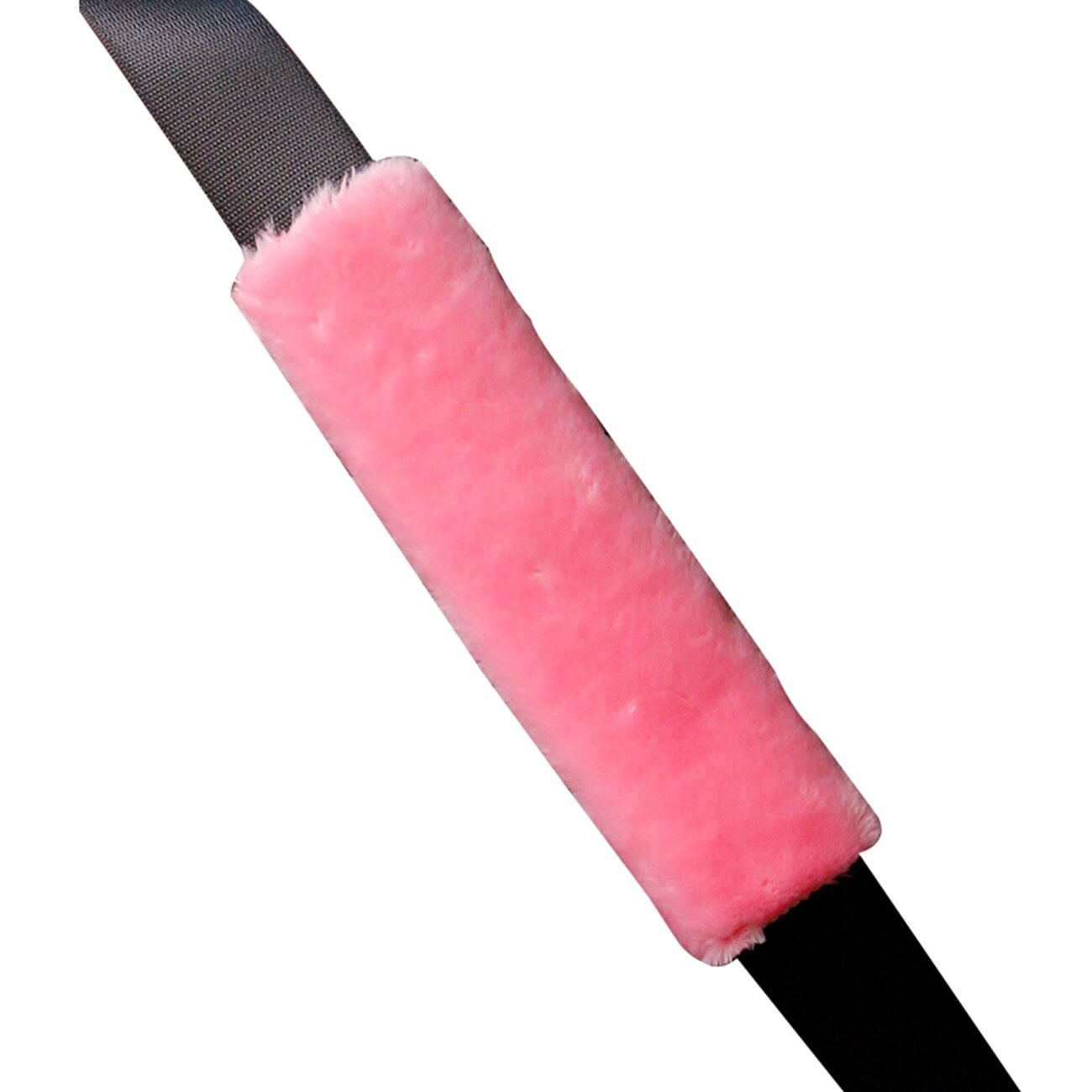 2 pçs do carro universal cinto de segurança capa fofo auto cinto de segurança almofada de ombro almofada de pelúcia protetor universal: Pink