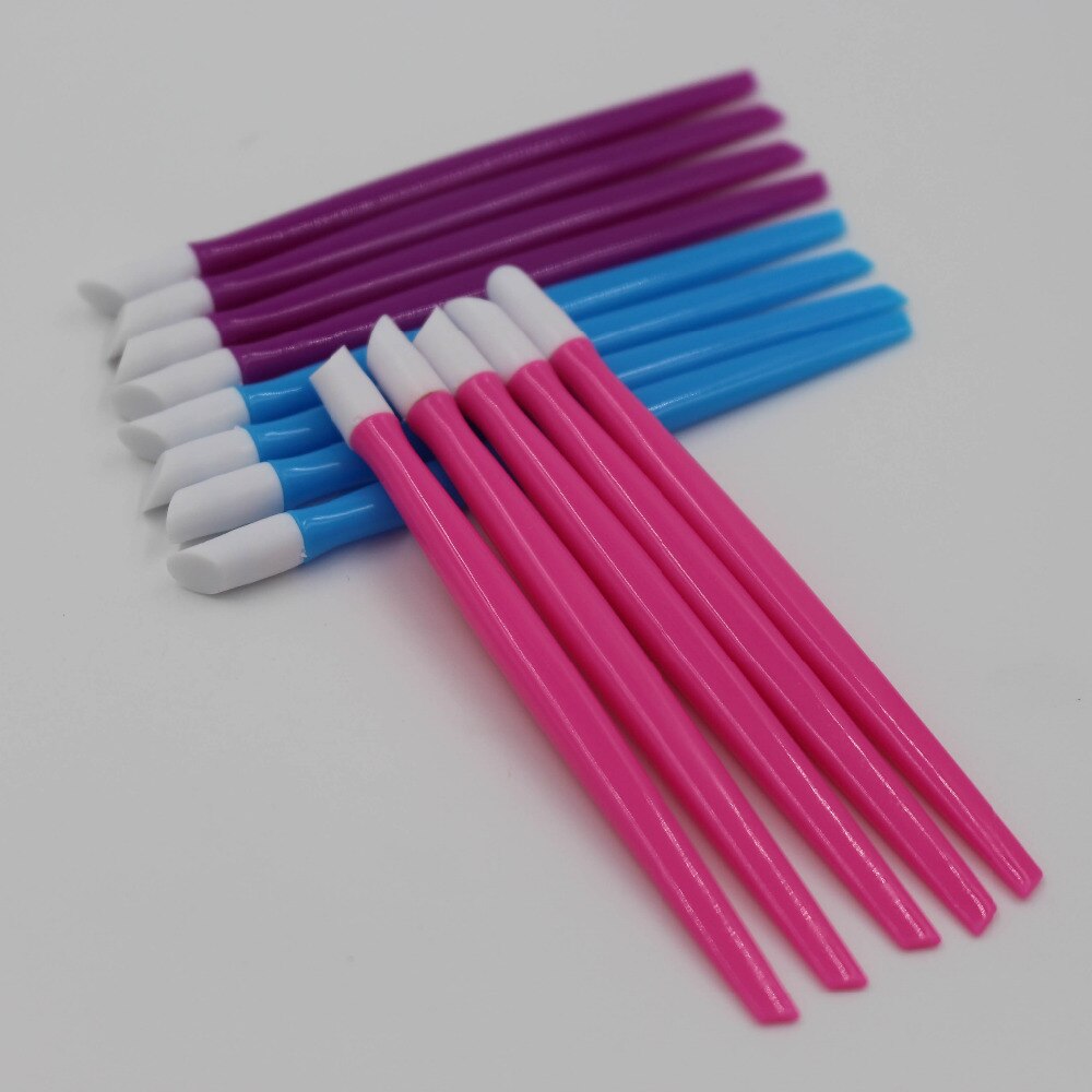 10pcs Cute Plastic Nail Cuticle Pusher Hight Nail Stickers Pushers Manicure Nail Tools For Girls