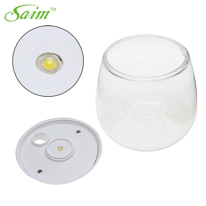 Saim Mini Betta Aquarium LED Lighting Fish Bowl Decorative Round Fish Tank Acrylic Aquarium Desktop Small Tanks Aquarium Bowls