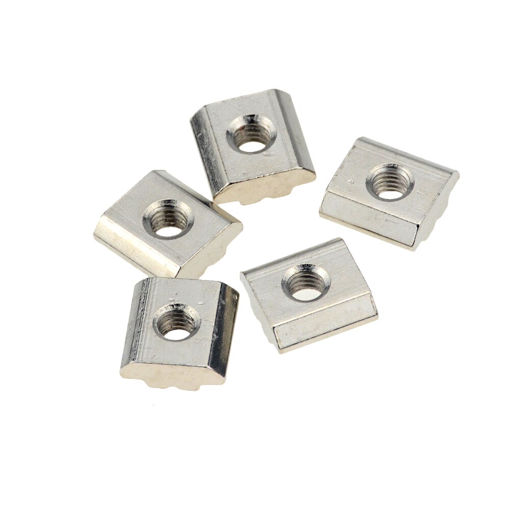 T glidemøtrikblok firkantede møtrikker nikkelplatingaluminium til eu standard 3030 aluminiumsprofilåbning til kossel
