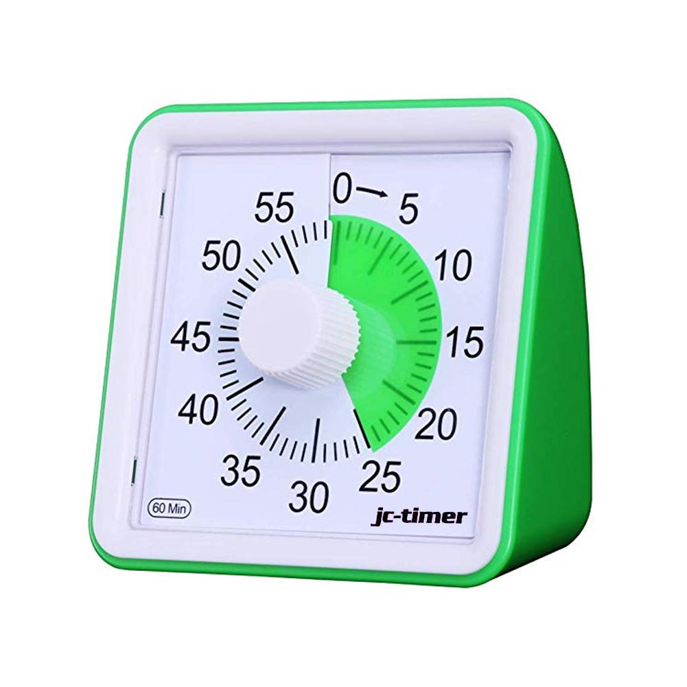 60 Minute Countdown Clock Visual Timer Silent Time Management Tool for Classroom Conference Countdown for Children and Adults: Green