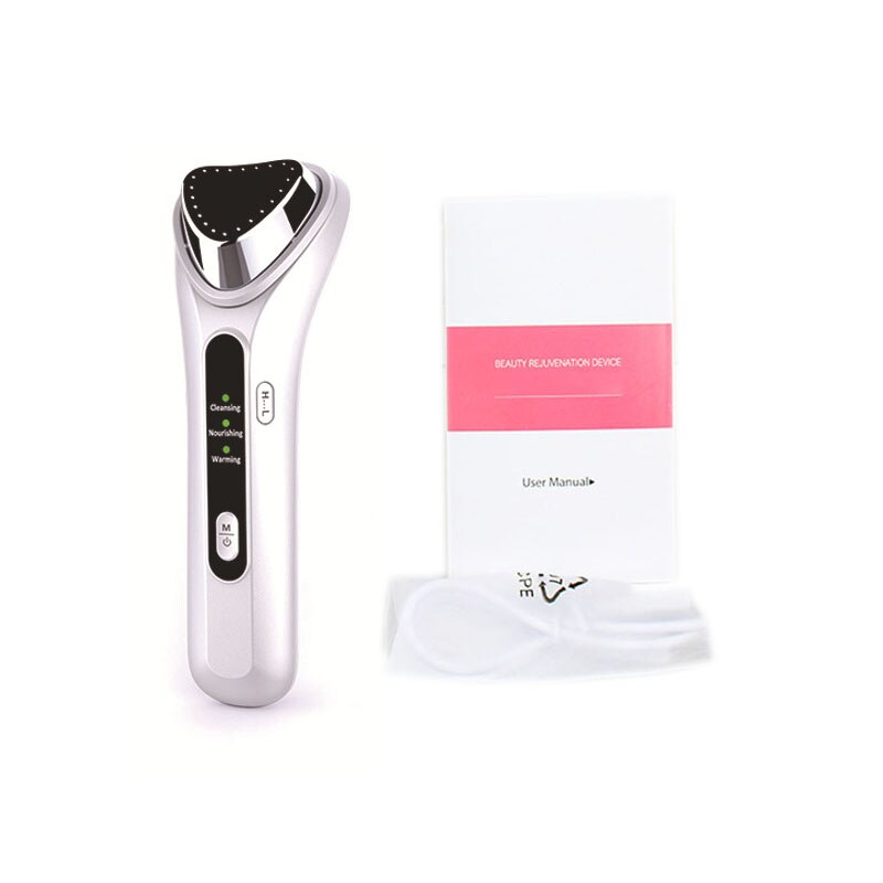 Ultrasonic Ion Vibration Deep Clean Skin Tightening Device Compress Facial Care Device Wrinkle Removal Skin Tightening: NO   BOX