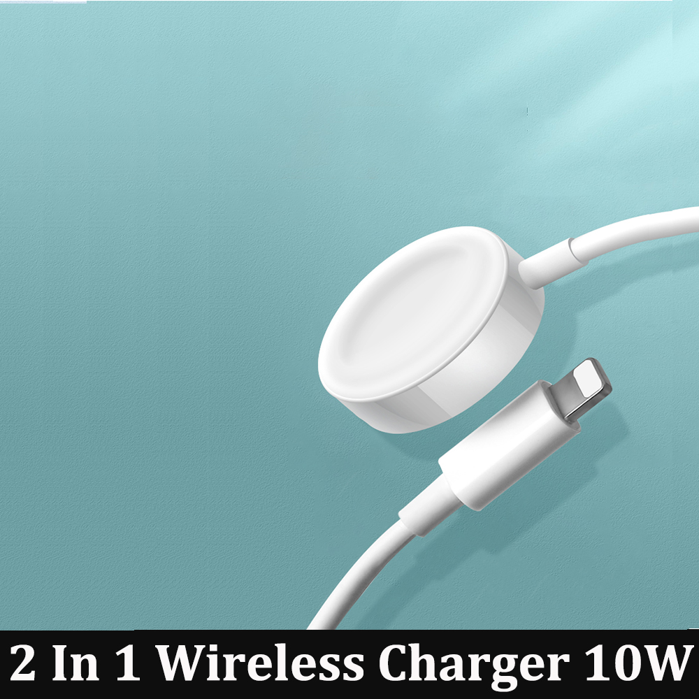 Smart 2 In 1 Magnetische Draadloze Qi Lader Voor Apple Horloge Serie Se/6/5/4/3/2/1 &amp; Snelle Oplaadkabel Voor Alle Iphone En Ipads