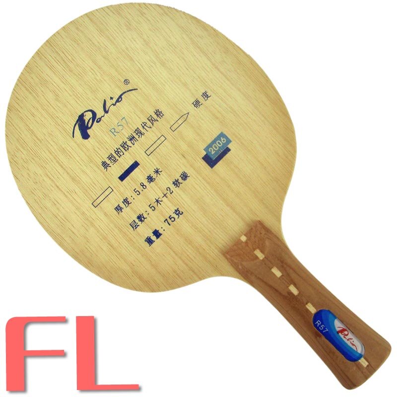 Palio R57 soft carbon table tennis ping pong blade: FL long handle