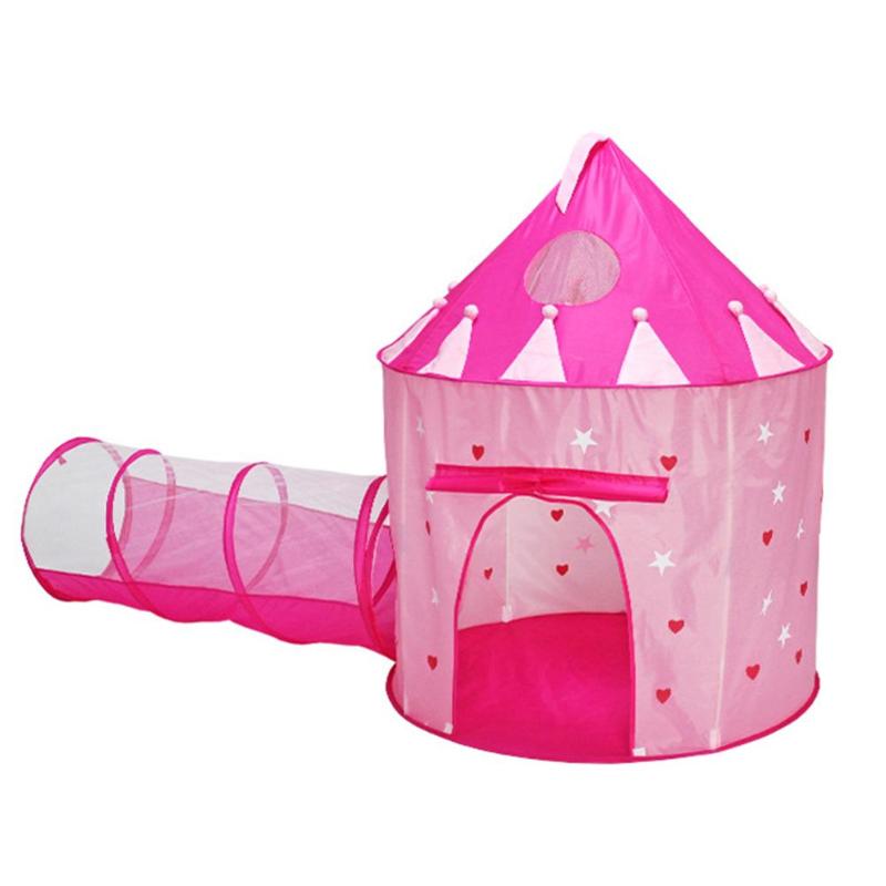 Portable Kids Tent Toy Ball Pool Infant Tent Folding Baby Play Children Castle Baby Play Tent Folding Prince Princess Tent: 01