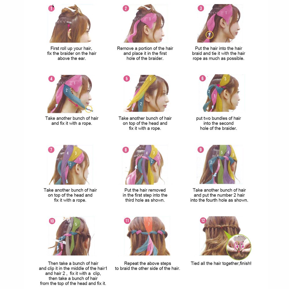 Vrouwen Mode Waterval Gevlochten Schepper Plastic Styling Tools Zwart Haar Vlecht Maker Styling Tool Haar Apparaat Duizendpoot Vlechten