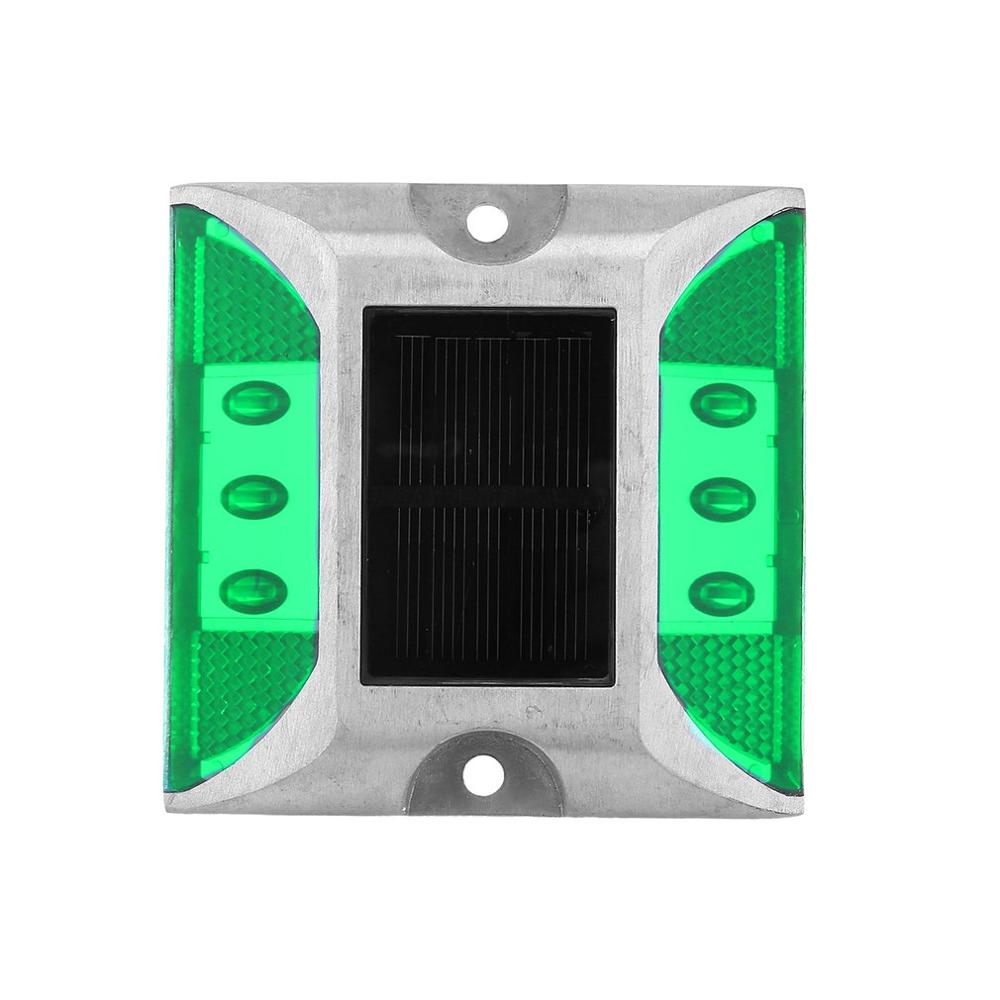 Aluminum Waterproof LED Solar Powered Road Stud Light Reflective Ground Light Path Deck Dock Warning Light 5 colors 105*105*24