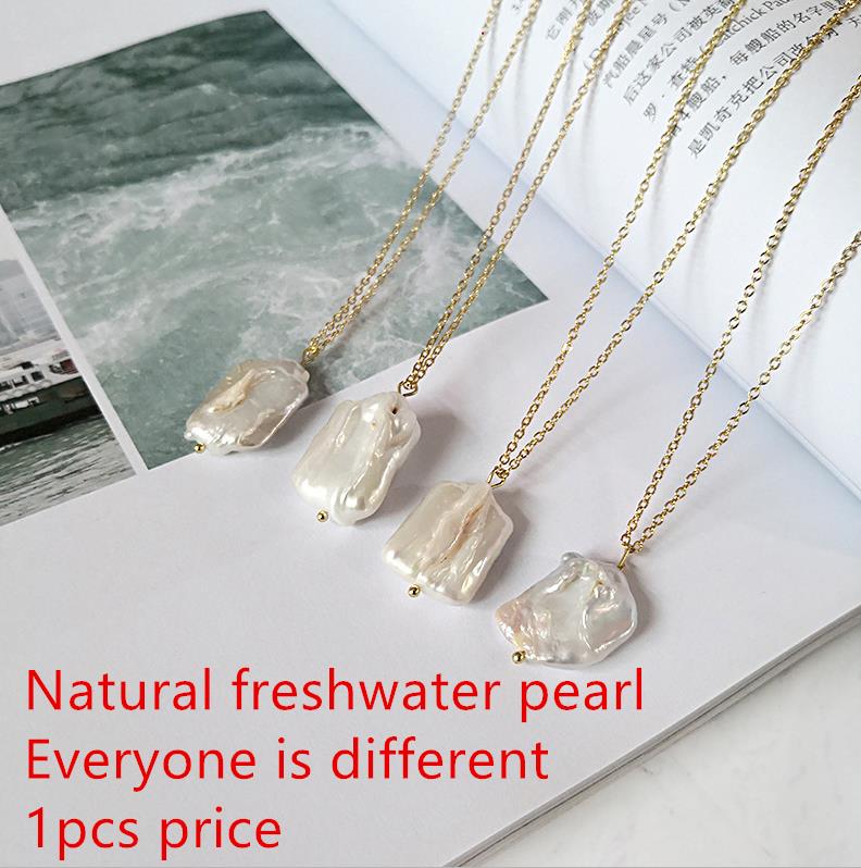 HUANZHI Neue Barock Gold Metall Unregelmäßigen Nachahmung Perlen Kette Halskette Für Frauen Mädchen Partei Schmuck: F