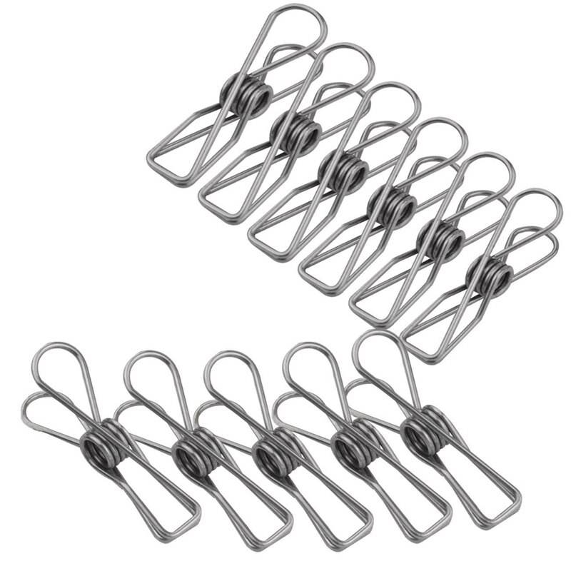 -80pcs Stainless Steel Clothes Pins, Utility Clips Hooks Clothesline Clip 2.2inch for Outdoor Indoor Drying Home Laundry Offi