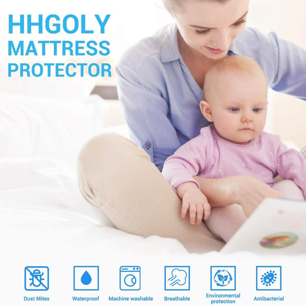 160x200cm Hypoallergenic Waterproof Mattress Cover King Size Luxury Terry Cotton Mattress Protector Sheet for Bed