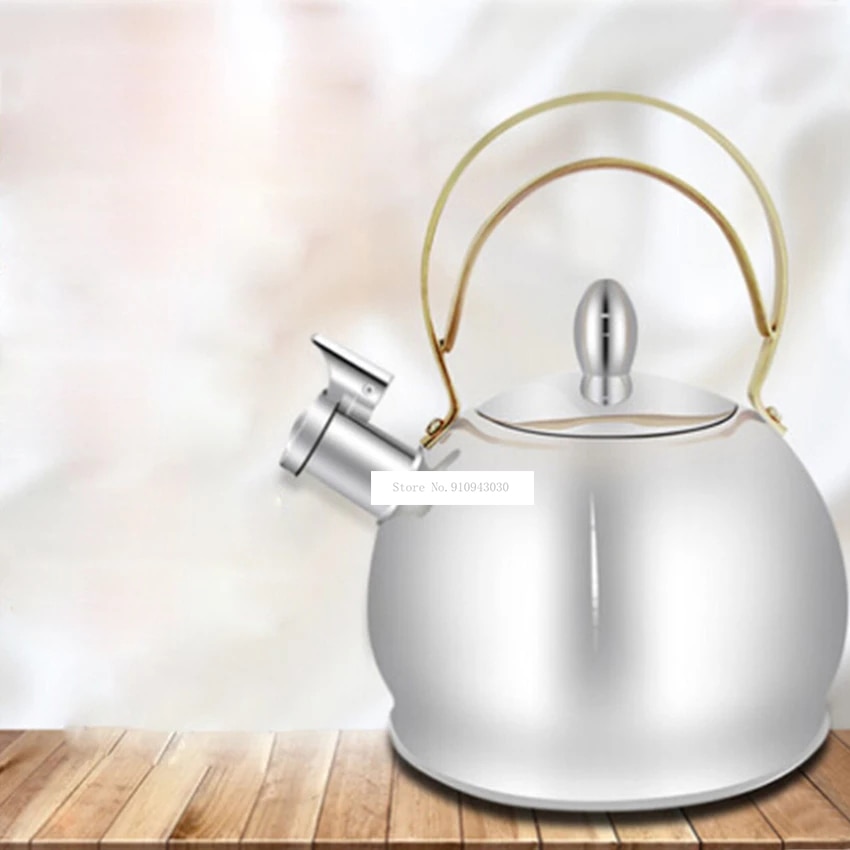 Roestvrijstalen Ketel GS-04043G Automatische Fluitje Grote Capaciteit Ketel Inductie Fornuis Gas Warm Water Kottle 3L