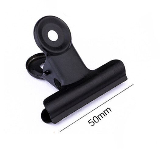 50 sztuk czarne metalowe klipsy biurowe artykuły biurowe domowe spinacze robić papieru mocowanie mała książka klip szkicowanie pokładzie szkicowanie klipy: 50szt 50mm