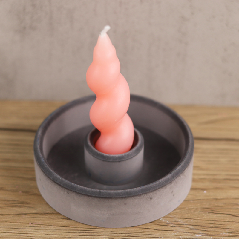 Bougeoir rond en silicone fait à la main, plâtre d'aromathérapie, accessoires de bougie partenaires, décor de bureau à la maison