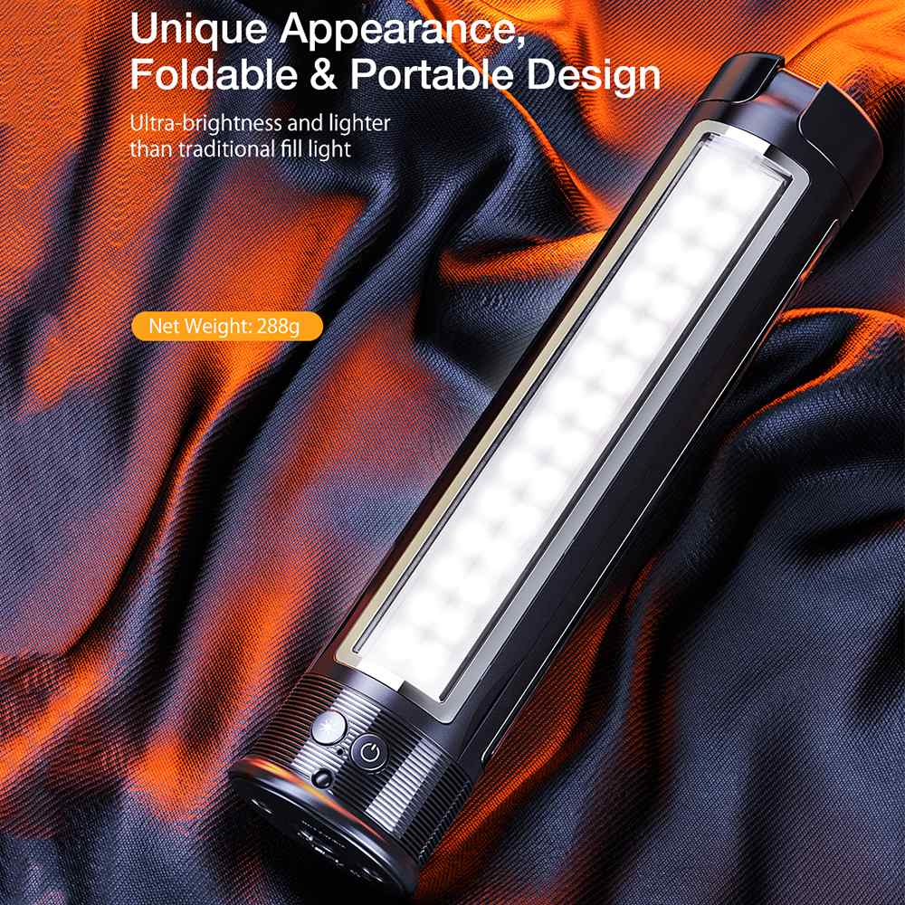 BlitzWolf-luces de relleno de BW-SL7, 3 grupos de iluminación, luces parpadeantes, Control remoto inalámbrico, portátil, plegable, fotografía al aire libre