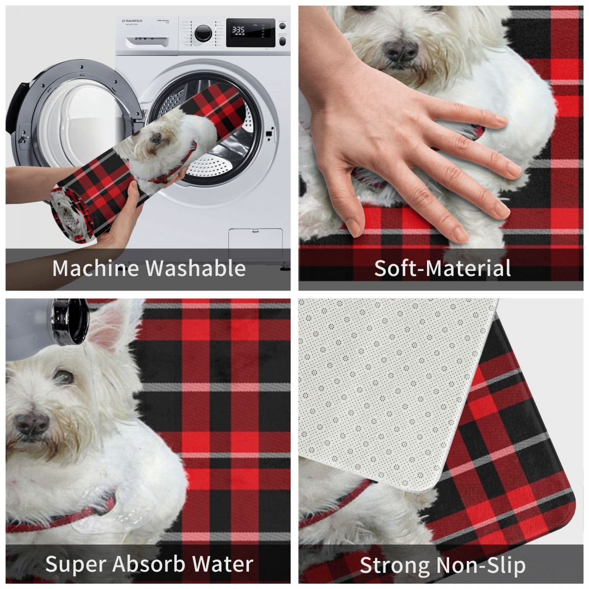 West Highland Terrier Hond Leuke Puppy Deurmat Badkamer Welkom Polyeste Ingang Balkon Mat Anti-Slip Vloer Tapijt Voet Pad
